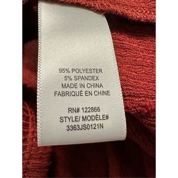 Status by Chenault women’s brick red ribbed long sleeve sweater Lg NWOT #33-0854 - Picture 5 of 6